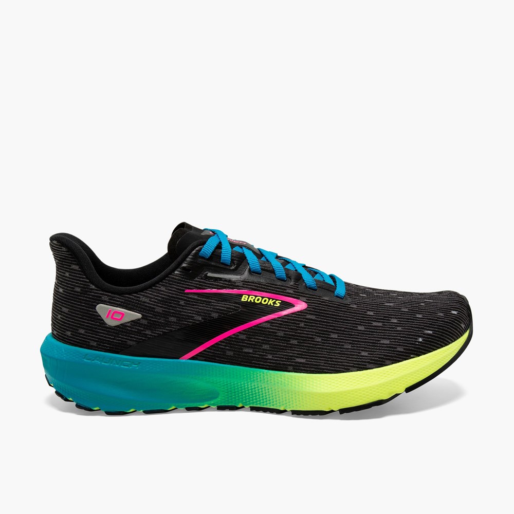 Chaussures Running Route Brooks Launch 10 Blanche Noir Homme | QOD-4517816